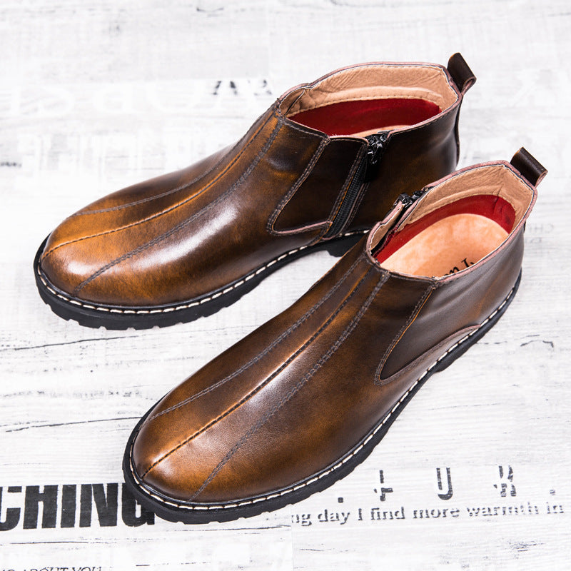 Men´s Martin Boots-Retro Cowhide Leather Boots