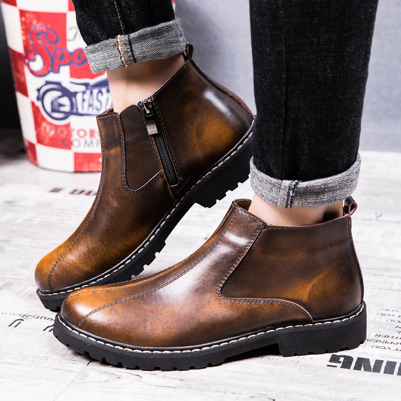 Men´s Martin Boots-Retro Cowhide Leather Boots