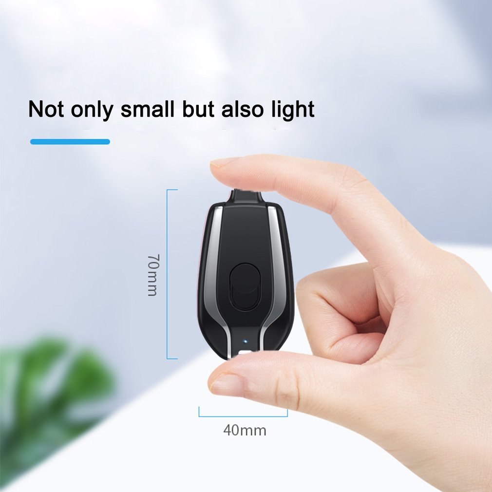 Mini Keychain Emergency Power Bank – Portable Charger for Smartphones and Tablets