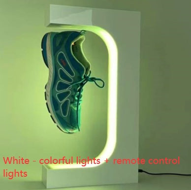 E-Shaped Adjustable Levitating Shoe Rack with LED Display & Remote Control