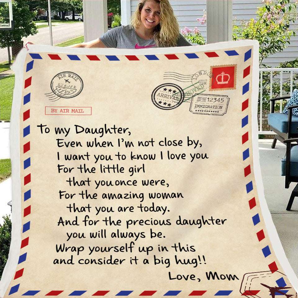 Fleece Blanket with Heartfelt Message – Inspirational Gift for Daughter, Son, or Wife