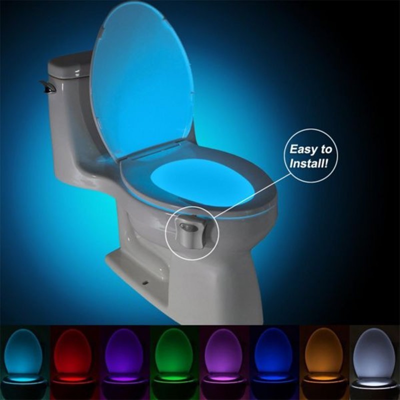 Automatic Induction LED Toilet Night Light – 8 Color Motion Sensor Bathroom Light