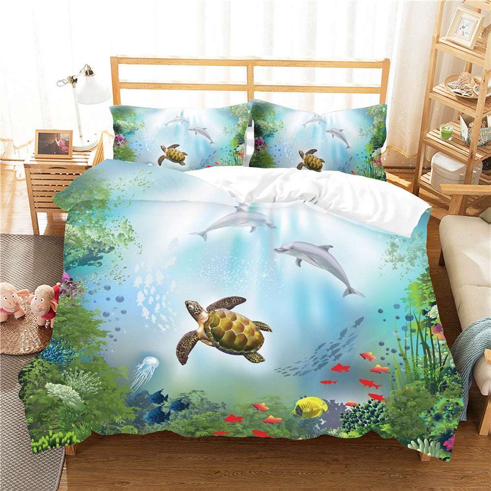 Underwater World Textile Bedding – Vibrant Ocean-Inspired Quilt Set