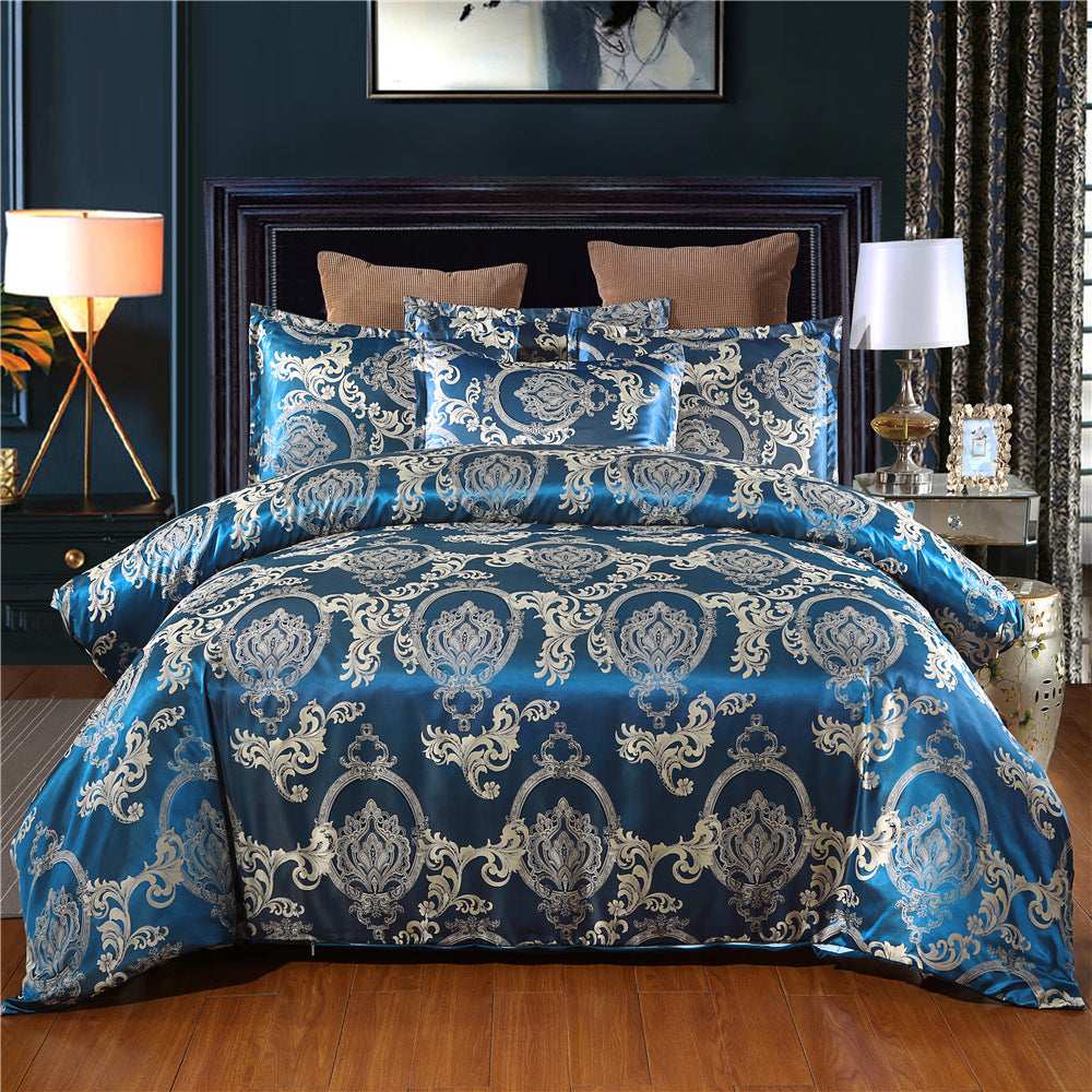 Luxury Personalized Polyester Quilt Cover and Pillowcase Bedding Set