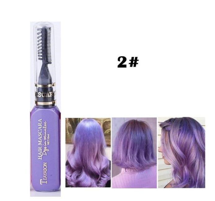 Temporary Hair Dye Mascara – 13 Vibrant Colors for Creative and Safe Hair Styling