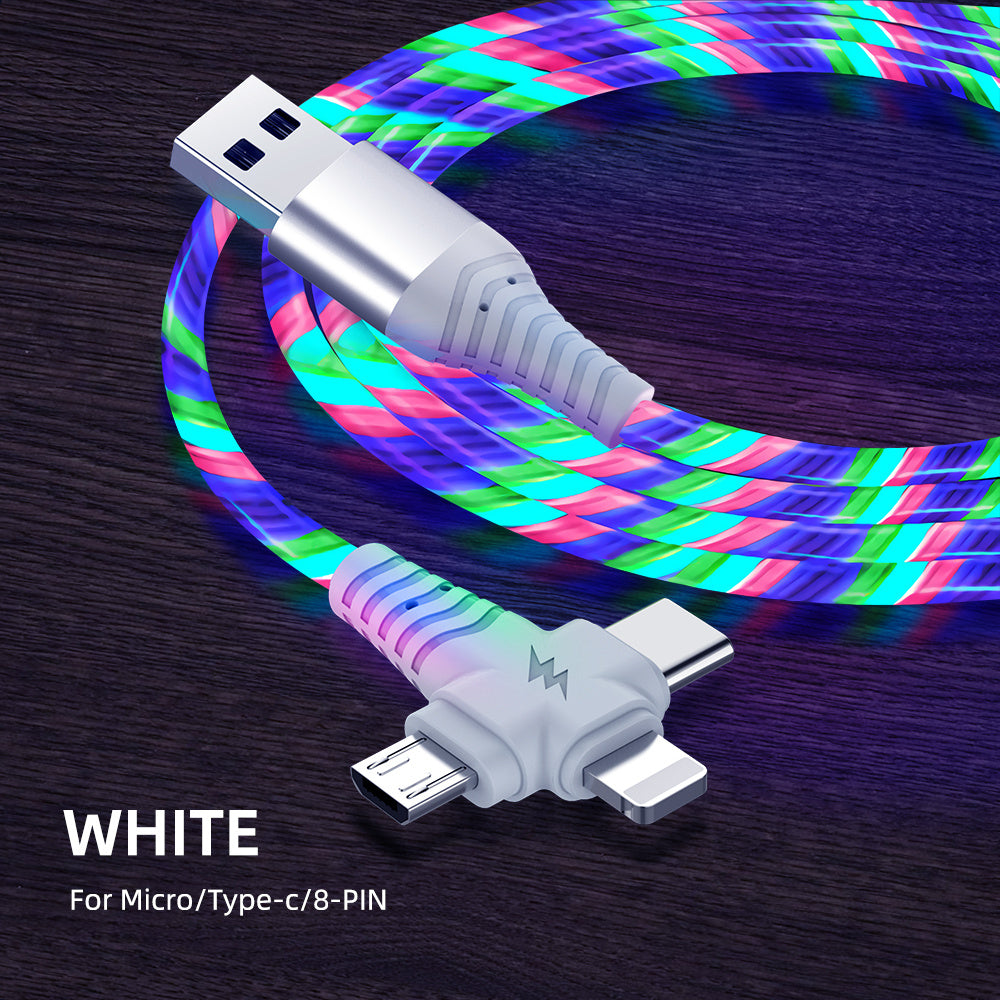 Fast 3-in-1 Charging Cable - Aluminum Alloy with Luminous Feature