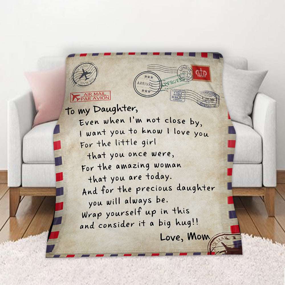 Fleece Blanket with Heartfelt Message – Inspirational Gift for Daughter, Son, or Wife