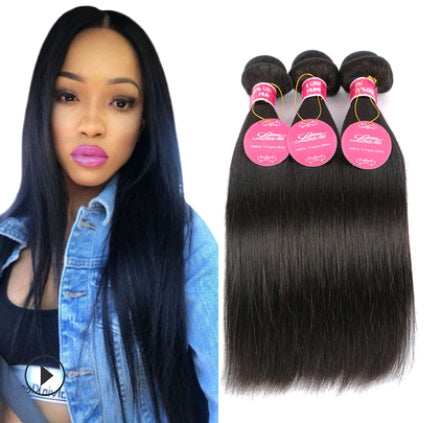 Real Human Hair Wig – Straight Wave, Natural Color, Elegant Look