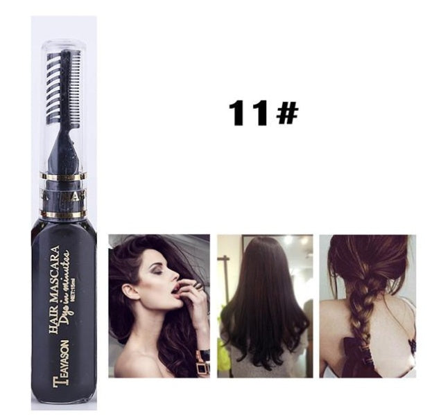 Temporary Hair Dye Mascara – 13 Vibrant Colors for Creative and Safe Hair Styling