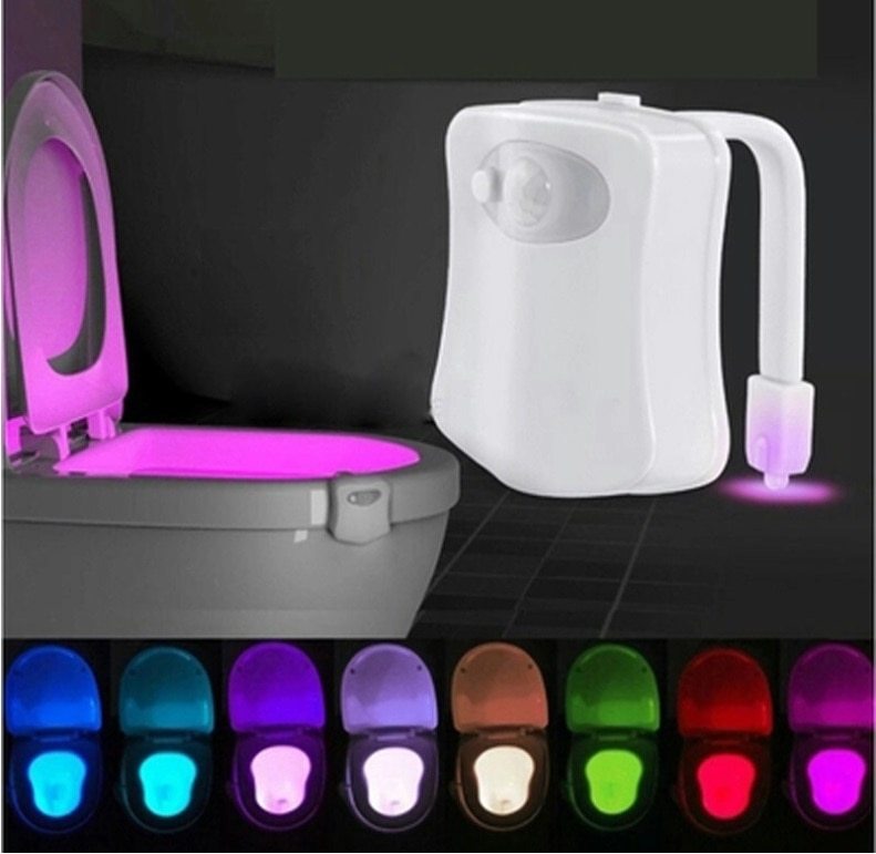 Automatic Induction LED Toilet Night Light – 8 Color Motion Sensor Bathroom Light