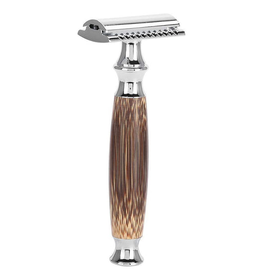 Natural Retro Bamboo Handle Double-Standard Single-Edged Safety Razor – Sustainable & Precise Shaving Experience