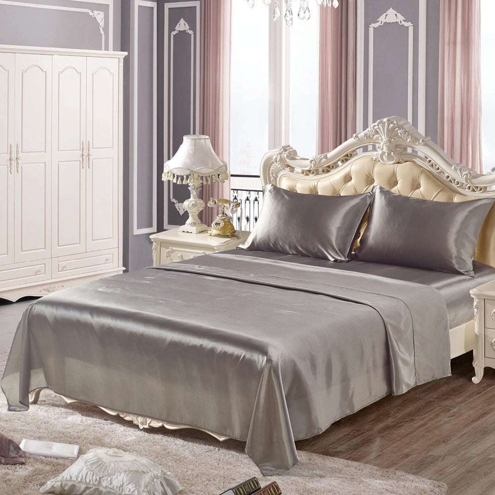 Luxurious Imitation Silk Bedding Set | Elegant Polyester Fiber Bedding