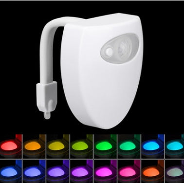 Automatic Induction LED Toilet Night Light – 8 Color Motion Sensor Bathroom Light