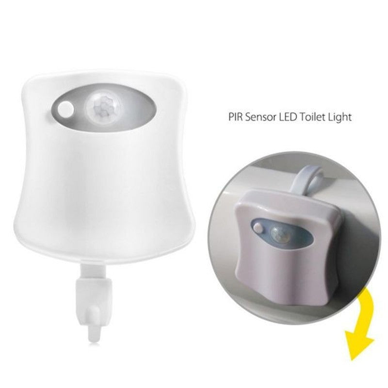 Automatic Induction LED Toilet Night Light – 8 Color Motion Sensor Bathroom Light