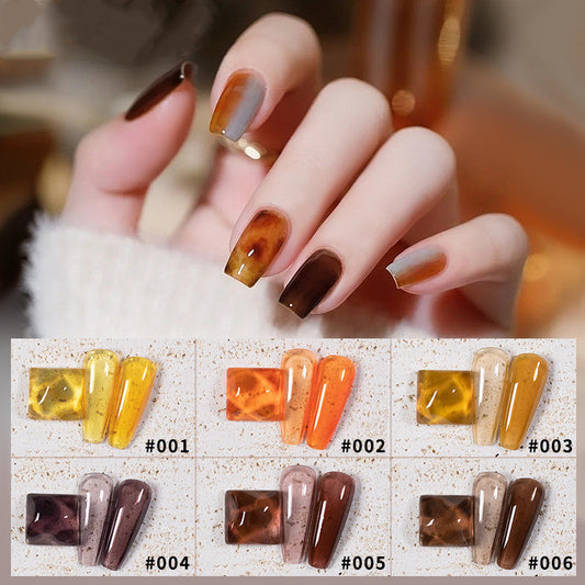 Amber UV Gel Nail Polish Set 9 Colors – Glossy Soak-Off Nail Polish