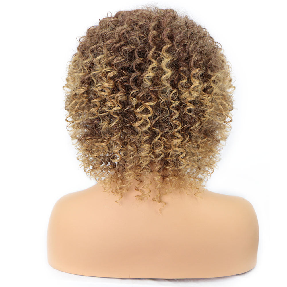 Exotic African Curly Wig for Women – High-Temperature Wire, Versatile Styling