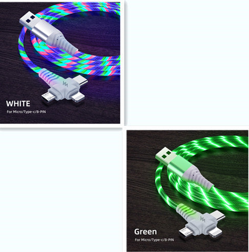 Fast 3-in-1 Charging Cable - Aluminum Alloy with Luminous Feature