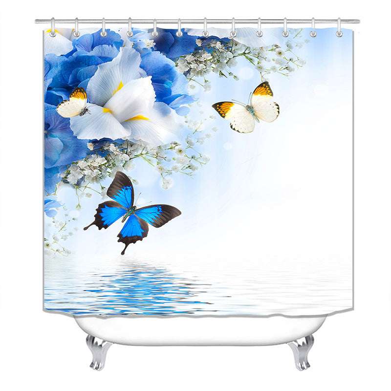 Beautiful Butterfly Fabric Shower Curtain