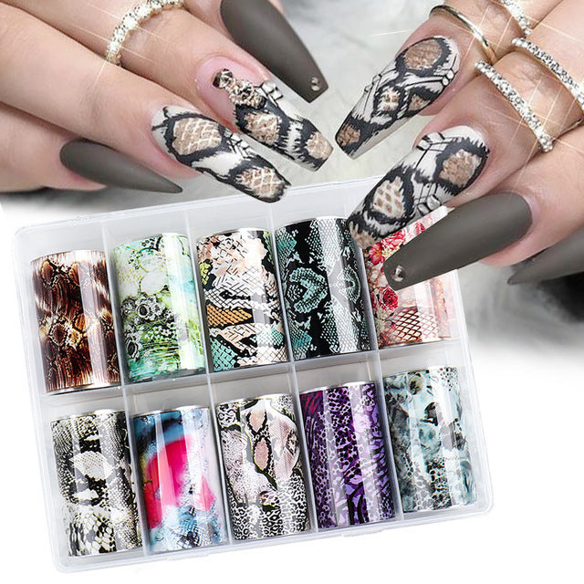 Snake Skin Design - Nail Art Stickers