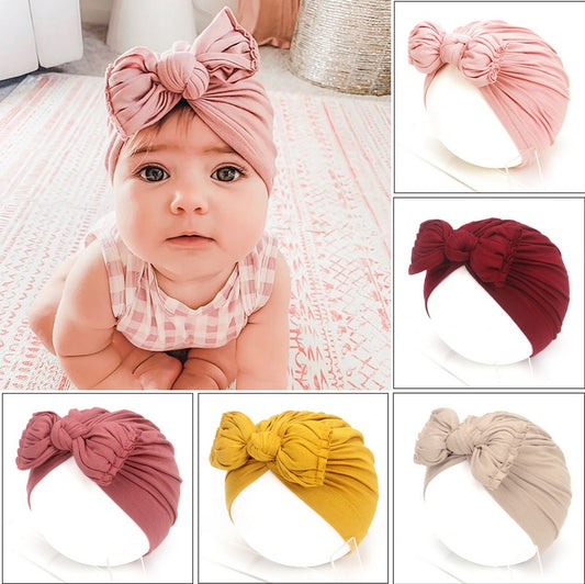 Stylish Baby Turban Hat for Newborns – Soft Knit Headwrap for Girls, Perfect for 0-28 Months