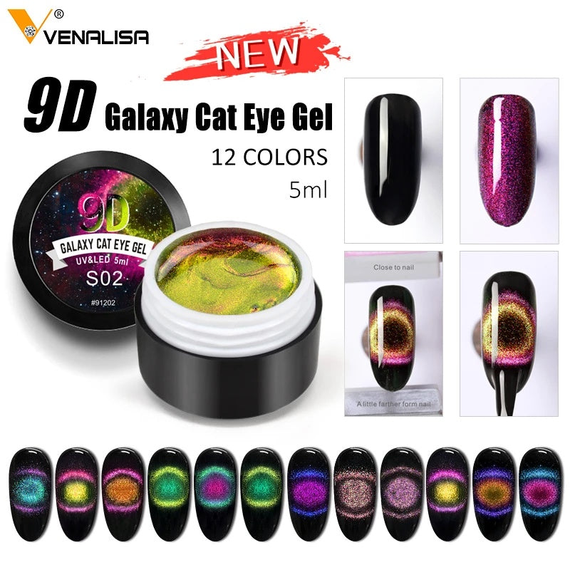 Venalisa 9D Gel Polish Cat Eye Magic – Galaxy Starry Magnetic Multicolor 5ml