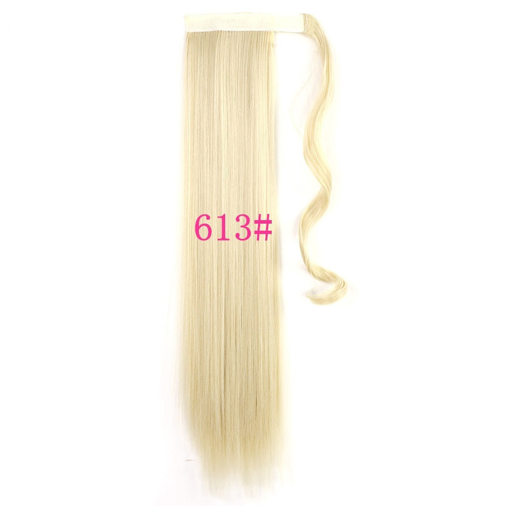 Long Straight Wrap Around Clip-In Ponytail Hair Extension – 22 Inch, Heat Resistant Synthetic Hair