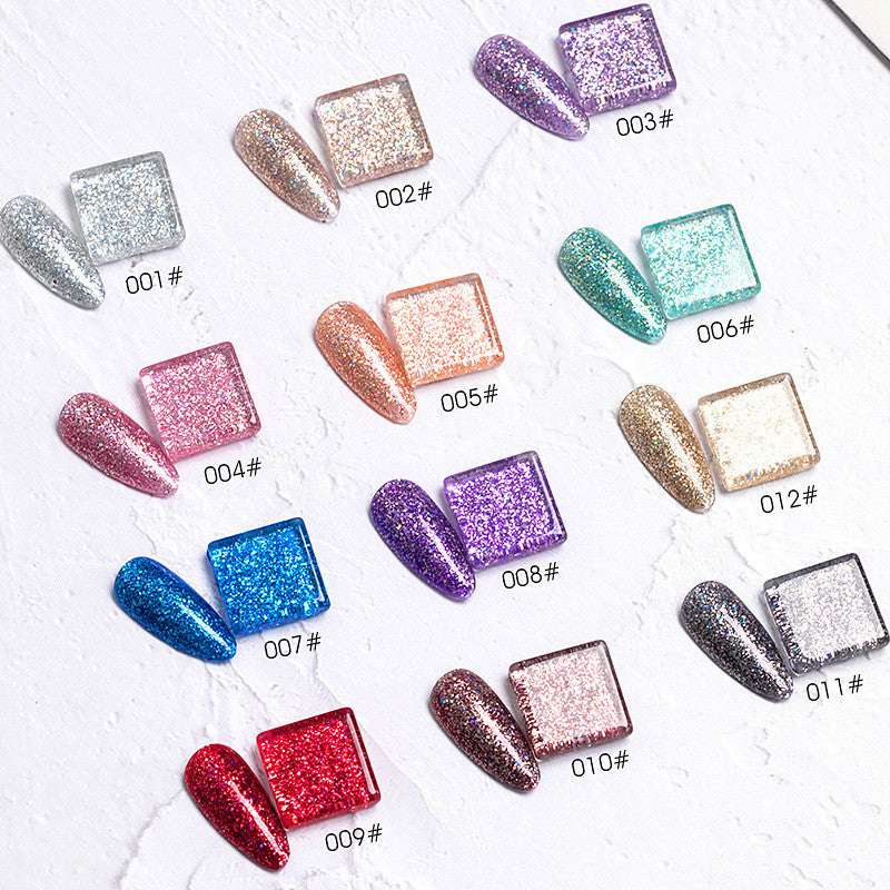 Flash Nail Polish - 2025 New Super Flash Micro Diamond Nail Shop Special Sequins