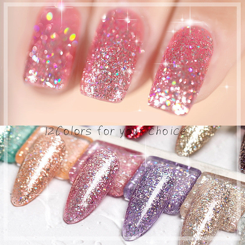 Flash Nail Polish - 2025 New Super Flash Micro Diamond Nail Shop Special Sequins