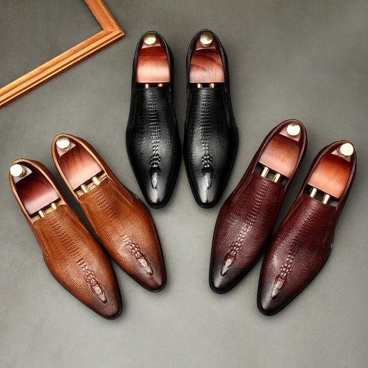 Elegant Pointed Toe Leather Shoes for men