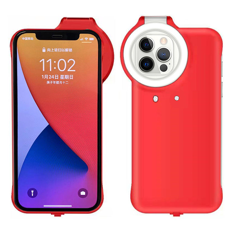 Stylish Mobile Phone Case with Integrated Selfie Fill Light – Capture Perfect Selfies Anytime