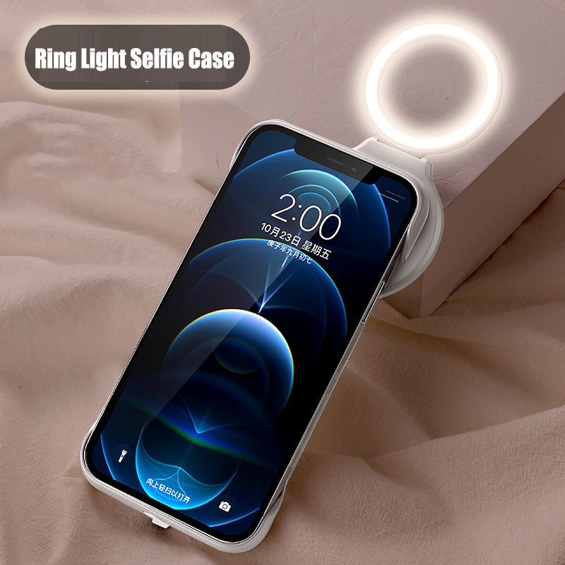 Stylish Mobile Phone Case with Integrated Selfie Fill Light – Capture Perfect Selfies Anytime