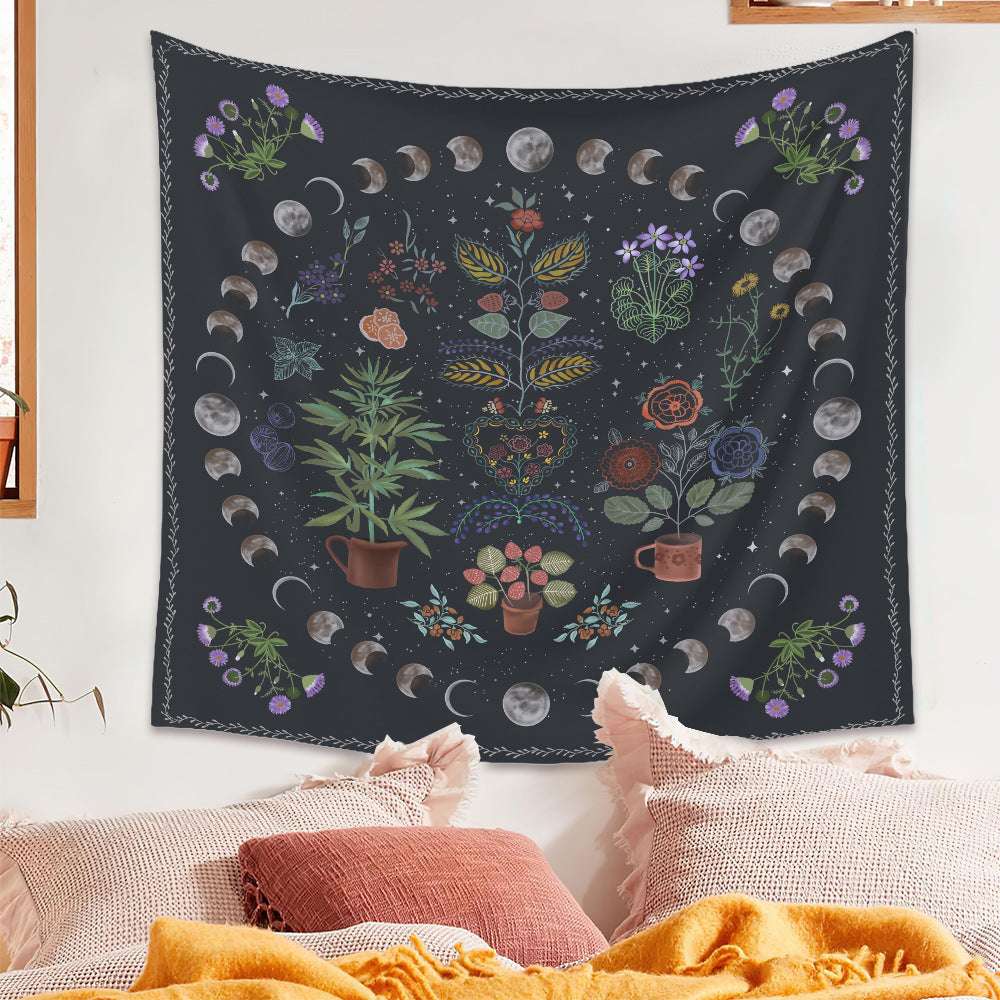 Moon Phase Tarot Tapestry - Mystical Astrology Home Decor