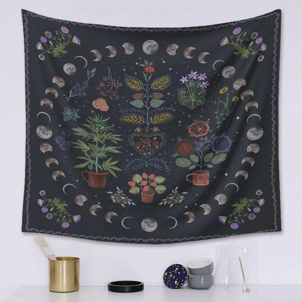 Moon Phase Tarot Tapestry - Mystical Astrology Home Decor