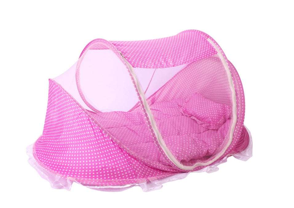 Baby Foldable Encrypted Zipper Mosquito Net - 4 Pcs