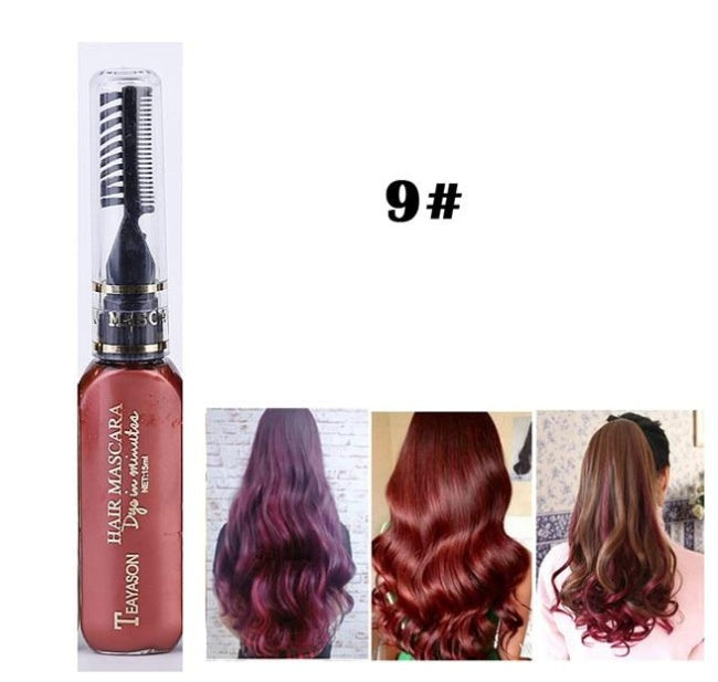 Temporary Hair Dye Mascara – 13 Vibrant Colors for Creative and Safe Hair Styling