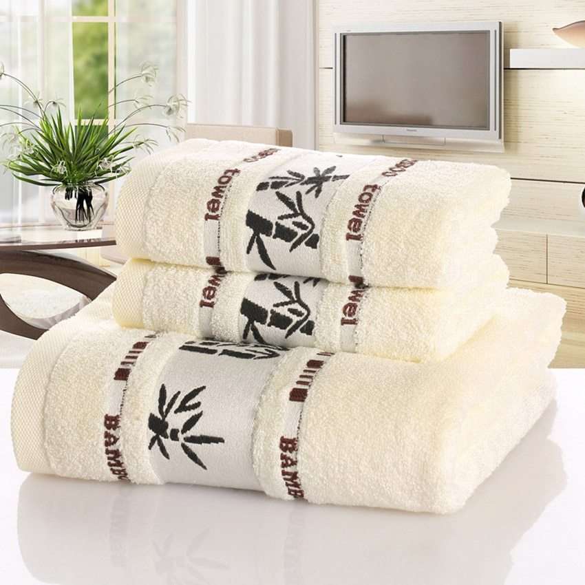 Bamboo Charcoal Fiber Bath Towel Set - Soft, Absorbent, Eco-Friendly