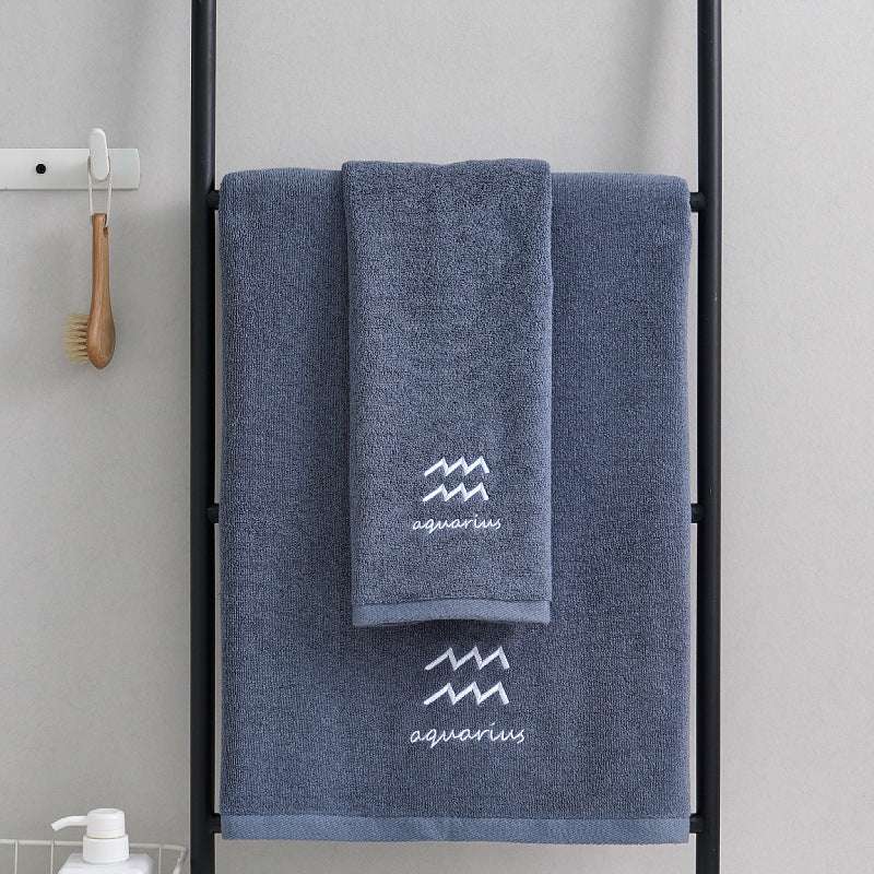 Cotton Constellation Towel Set - Zodiac-Inspired Pure Cotton Towels for Bath & Beach