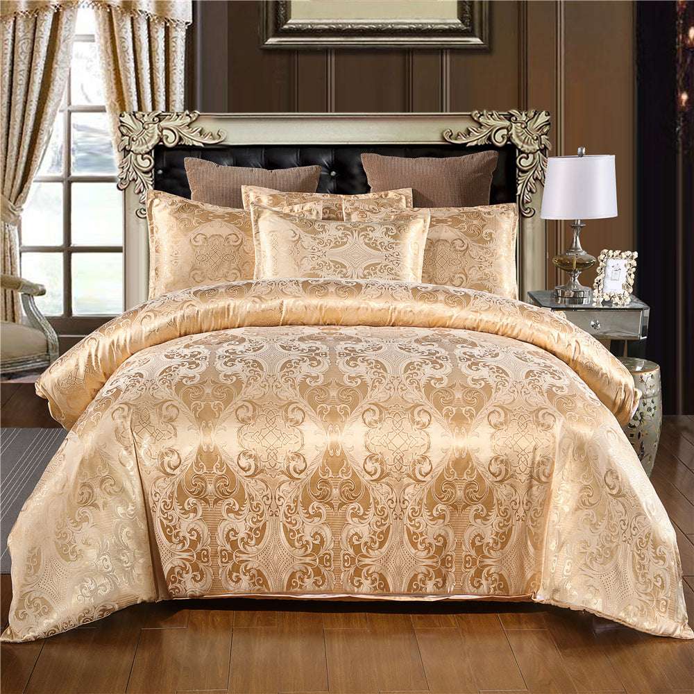 Luxury Personalized Polyester Quilt Cover and Pillowcase Bedding Set