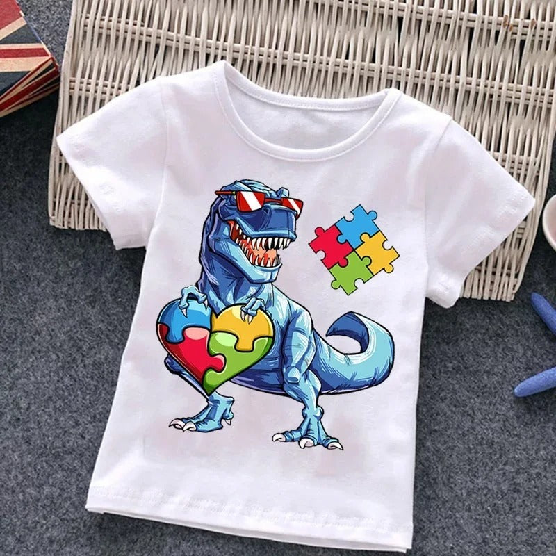 Kids With Autism T-Shirt – Puzzle Design Top for Children and Adults