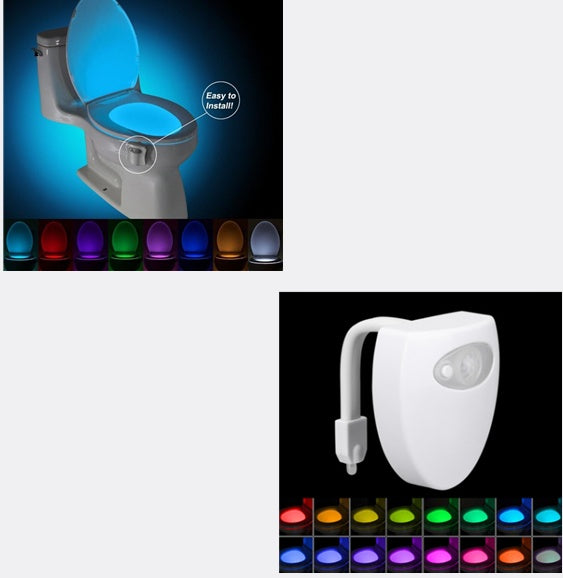 Automatic Induction LED Toilet Night Light – 8 Color Motion Sensor Bathroom Light