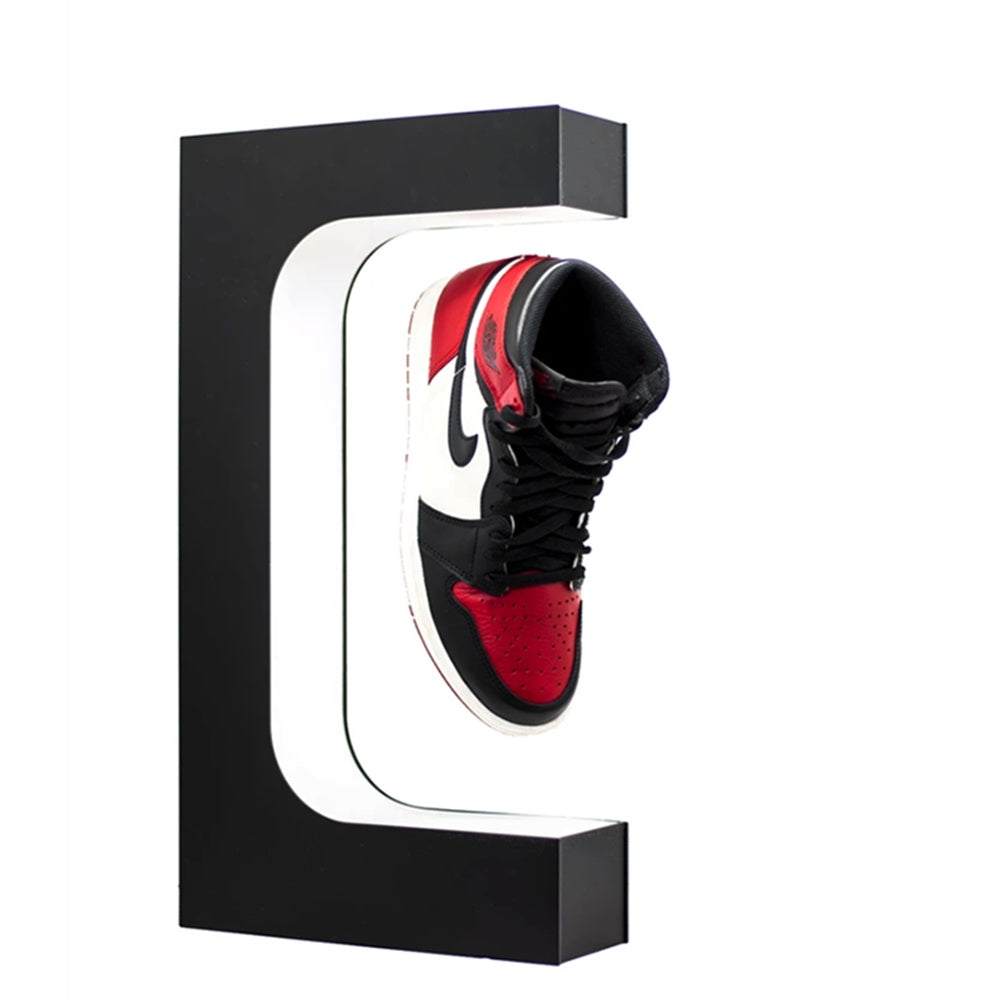 E-Shaped Adjustable Levitating Shoe Rack with LED Display & Remote Control