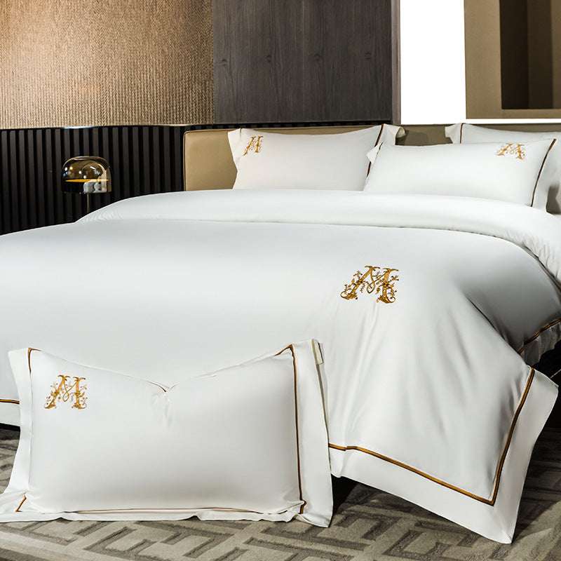 Cotton Embroidery Match Sets - Four-Piece Bedding Set