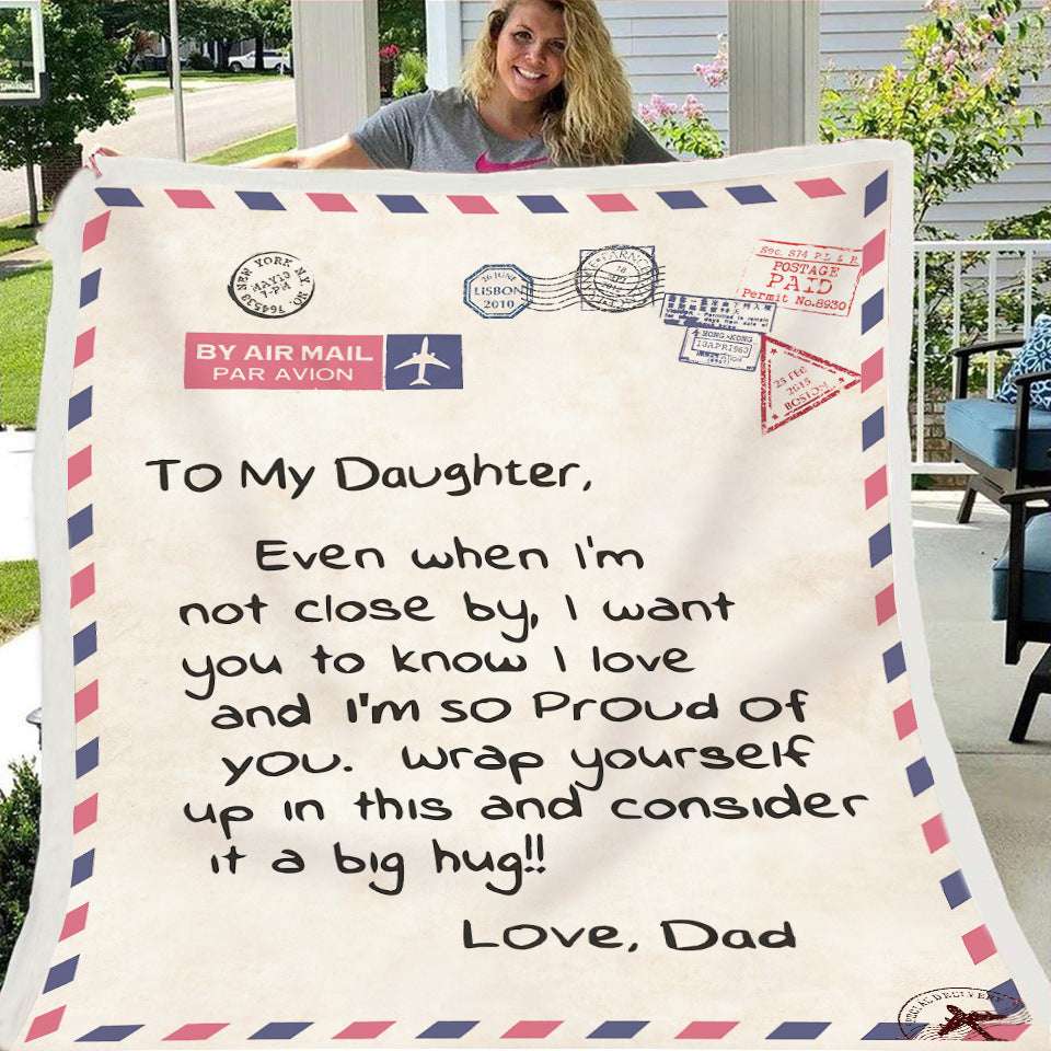 Fleece Blanket with Heartfelt Message – Inspirational Gift for Daughter, Son, or Wife