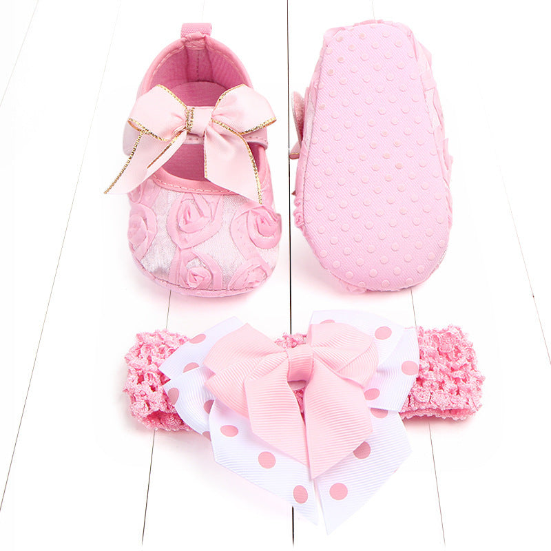 Children's Photoshoot Shoes Set – Comfortable & Stylish Shoes for Toddlers with Embroidery & Bow Designs