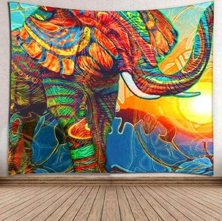 Sunshine Elephant Tapestry – Cozy Home Art Decoration