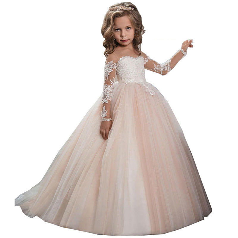 Fashion Princess Kids Tuxedo Wedding Dress Costume – Safe & Elegant Girls Gown for Special Occasions