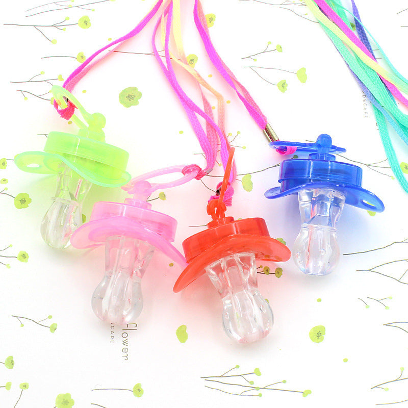 LED Pacifier & Whistle – Colorful Party Toy with Blinking Lights