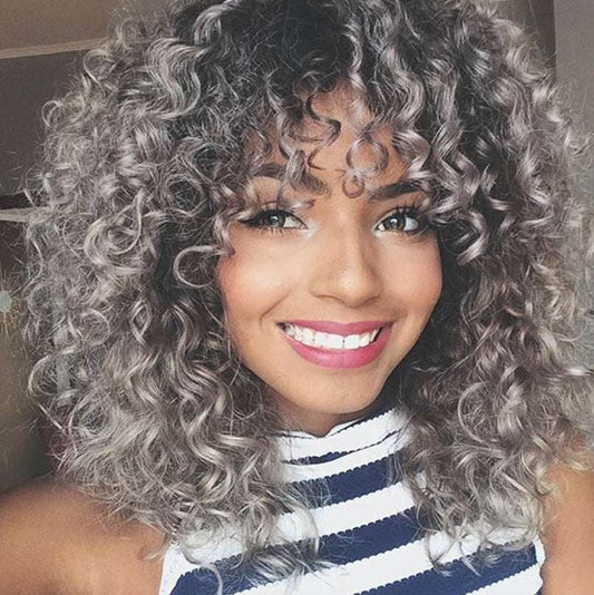 Curly wig - Hochwertige 15-Zoll-Perücke aus chemischen Fasern