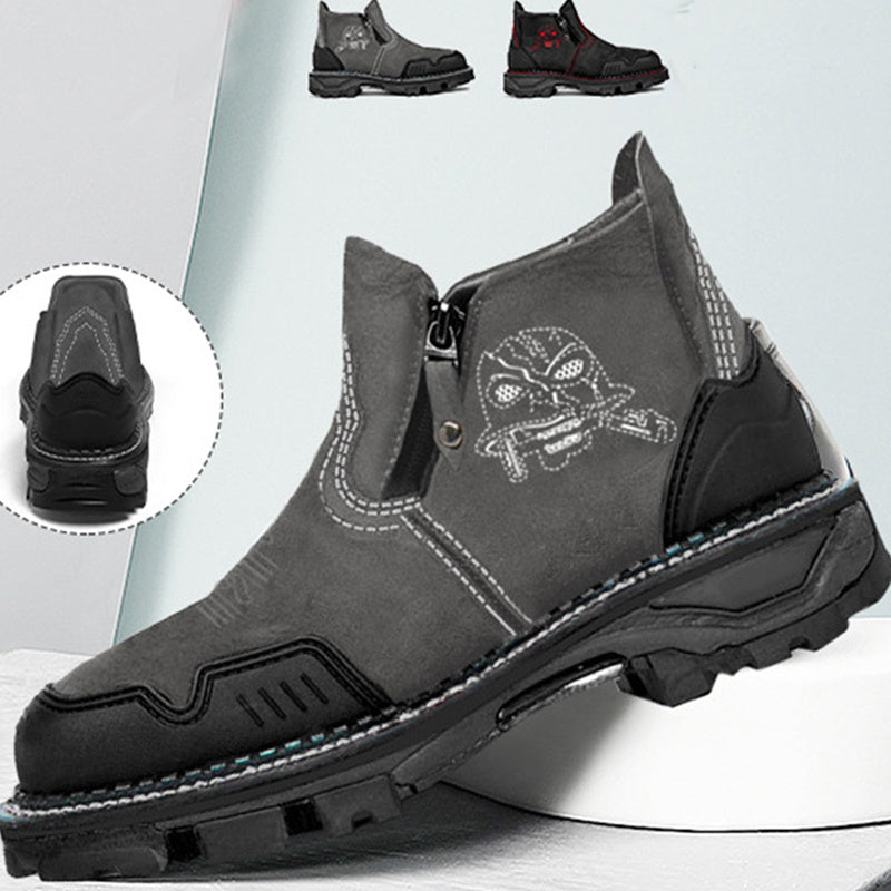 Men Leather Snow Boots