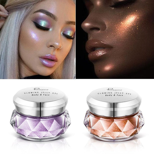 Rainbow Highlighter Jelly Gel – Radiant Makeup for Every Occasion by Pudaier